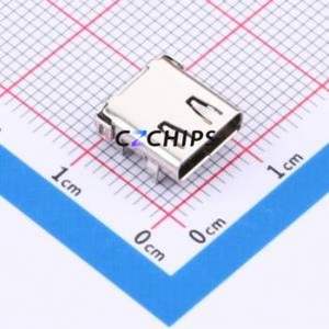 ZX-TYPEC-WTM2448-QC USB Connector SMD Connector ( Connector Type: Type-C )( Gender: Female )( Mounting Type: Horizontal Mount ) - Product Image 1