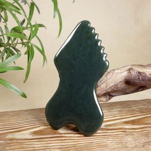 All'ingrosso verde nefrite Jade Gua Sha Tool & basalto massaggio a caldo pietre Set-strumento <span class=keywords><strong>per</strong></span> scolpire il viso, alleviare lo Stress, <span class=keywords><strong>mal</strong></span> <span class=keywords><strong>di</strong></span> <span class=keywords><strong>schiena</strong></span> - Product Image 4