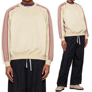 Suéter Personalizado con Logotipo, Unisex, Cuello Redondo, Algodón y Poliéster, Tejido Interlock, Sudadera con Ribete de Punto a Rayas, Tallas Grandes - Product Image 1