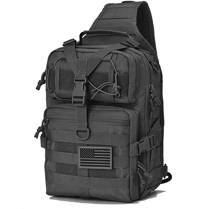 Factory Premium Black Tactical Sling Bag Pack Backpack Range Bags