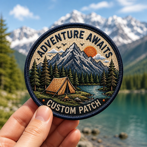 Custom Embroidery Patches Outdoor Style Bulk Heat <b>Press</b> 3D Logo Badges Embroidered Embroidery Patch Iron On For Clothing - Product Image 1