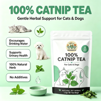 Tisane de Catnip 100% Naturelle OEM pour Chats et Chiens – Favorise la Consommation d'Eau et Soutient la Santé Urinaire – Sans Additifs – Produit Naturel pour Animaux