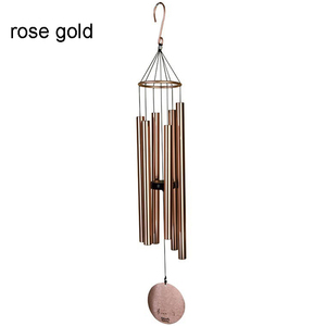 Peerless Craft - Decoración de Pared de Cobre Antiguo, Madera y Metal de 42 Pulgadas, Estilo <span class=keywords><strong>Art</strong></span> <span class=keywords><strong>Deco</strong></span>, Resistente a la Intemperie, con 6 Tubos de Música de Tono Suave, para Decoración del Hogar - Product Image 3