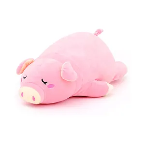 Peluche de cochon rose, jouet, oreillers,, 45 cm