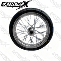 Juego de Ruedas Delanteras y Traseras Supermoto de 17 Pulgadas en Cromo Plateado para Motocicletas Eléctricas Talaria MX3 MX4