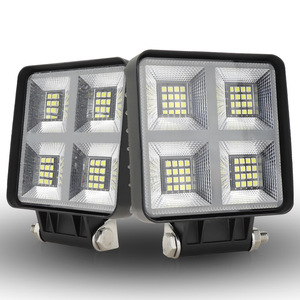 Luz de Trabajo LED Cuadrada de 4 Pulgadas, 80 LED, 12-24V CC, Reflector para Vehículos Todoterreno, Luz Blanca - Product Image 1
