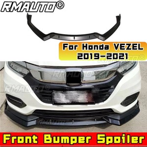 Para Honda VEZEL XR-V 2019-2021, Kit de carrocería con alerón difusor y labio divisor de parachoques delantero, negro brillante, pieza de modificación de labio de parachoques - Product Image 1