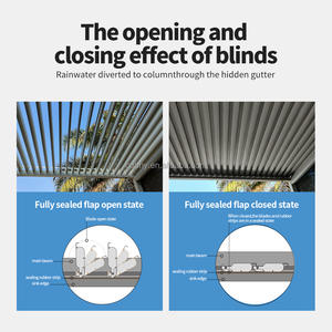 <span class=keywords><strong>Toldo</strong></span> exterior moderno para patio trasero <span class=keywords><strong>3x4</strong></span>, persiana motorizada de aluminio impermeable, pérgola retráctil automática con recubrimiento de polvo para techo - Product Image 5