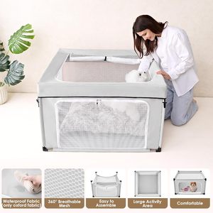 Recinto per Cani con Copertura Superiore e Porta, Robusto Recinto in Oxford per Animali Domestici Piccoli, per Interni o Esterni - Product Image 6