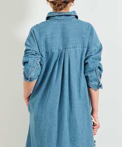 Autunno inverno Casual abito in Denim allentato da donna abbellimenti con bottoni di alta qualità tessuto stampato digitale per stile Comfort - Product Image 2
