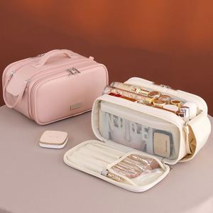 Nouvelle Trousse de Toilette Portable en PU avec Fermeture Éclair, Grande Capacité, Légère, Résistante à l'Eau, Organisateur de Voyage Multi-usages - Product Image 2
