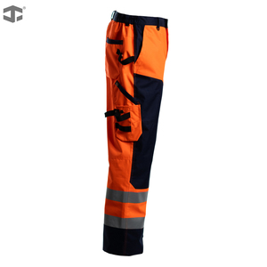 Ensemble de travail JIADE, veste de sécurité haute visibilité classe 3 imperméable et respirante avec capuche amovible et pantalon de travail pour hommes - Product Image 4
