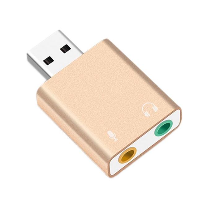 7.1 Track Dynamic USB 2.0 External Stereo Sound Card with Microphone Portable Home Sound Card