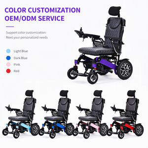 <span class=keywords><strong>Fauteuil</strong></span> <span class=keywords><strong>roulant</strong></span> électrique inclinable en alliage d'aluminium pliable, nouveau modèle, fourni par l'usine, pour personnes handicapées - Product Image 5