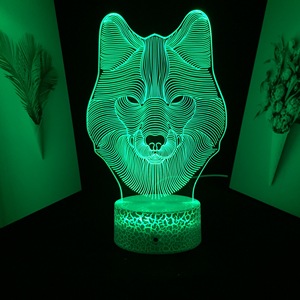 Wolf Led Night Light Box Anime Products for Bedroom Decor <strong>Nightlight</strong> Birthday Gift Animal 3d Led Lamp Dropshipping - Product Image 3