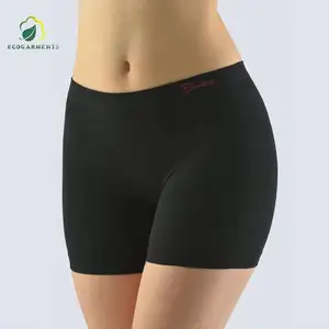 wholesale custom ECO Friendly Bamboo Women's Panties underwear print logo Natural Long Bamboo Boxershorts