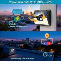 Lampe solaire intelligente à détecteur de mouvement, éclairage automatique du crépuscule à l'aube, étanche, sans tracas, économie d'énergie, éclairage mural extérieur pour jardin, véranda, TUV 8-10
