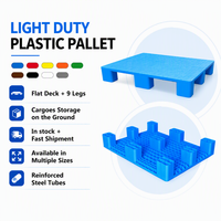 Palette en plastique de couleur personnalisée, palette en plastique HDPE à face unique pour le transport logistique et le stockage en entrepôt