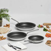 Poêles et casseroles en aluminium en gros avec couvercle en verre et poignée en acier inoxydable pour la maison, les restaurants et les chefs – Commande en gros