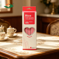 Pailles à boire en riz écologiques 100% biodégradables compostables emballées en vrac