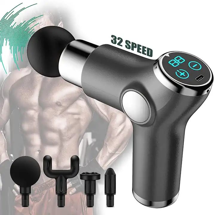 32 Speeds LCD Mini Fascial Gun Vibration Massage Machine Muscle