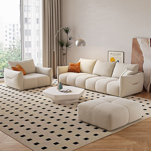 Juego de sofás en forma de L, muebles para sala de estar, sofá nórdico grande, sofá suave para sala de estar, sofá modular de cuero, sofá relajante - Product Image 1