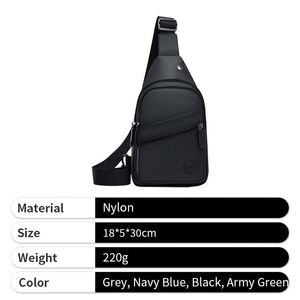 Custom Logo Pack Bag Large Capacity Nylon Waterproof Sling Chest Backpack for Men - Product Image 4
