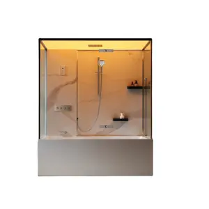 Yeni malzemeler 2 kişi için çok fonksiyonlu buhar odası duş 1.8m masaj buhar duş odası buhar duş kabini