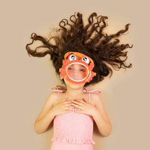 Máscara de Natación con Diseño de Cangrejo de Dibujos Animados, <span class=keywords><strong>Gafas</strong></span> de <span class=keywords><strong>Buceo</strong></span> para Niños, Juguete de Explorador Submarino con Visión Mejorada para Diversión en Piscina y Snorkel en el Océano - Product Image 3