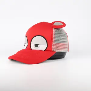 custom logo cute Lovely Youth Boys Girls cartoon red animal cotton baseball cap sport hats with ear