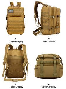 Mochila de caza táctica multifuncional para Exteriores de Gran capacidad de 45 L, paquete de 3 días de viaje para acampar y hacer senderismo - Product Image 3