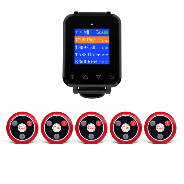 Ringbell Wb-1 Remote Sensing Restaurant Watch Pager Program Multifunction Wireless Receiver Waiter Call System