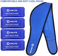 Pack de glace pour visage pour les dents de sagesse, la tête de la mâchoire et le menton, packs de gel chaud et froid réutilisables avec 4 packs de gel de thérapie par le froid chaud
