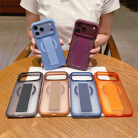 Coque de téléphone portable hybride TPU+PC de 2,5 mm d'épaisseur, tendance, avec bracelet pour iPhone 12 PRO MAX, coque magnétique.