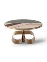 Mesa de Centro de Mármol de Lujo Minimalista Italiana para Sala de Estar, Diseño de Alta Gama, Mesa Auxiliar de Acero Inoxidable