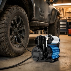 12V 150PSI 휴대용 전동 에어 컴프레서 금속 자동차 타이어 공기 주입 펌프 (압력 게이지 포함) 자동차 SUV 오프로드용 - Product Image 6