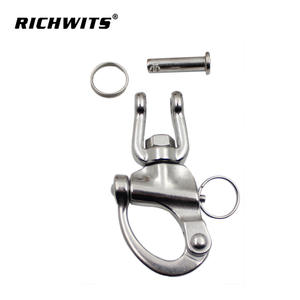 316 Stainless Steel Fork-Type Rotary Quick-Release <b>Shackle</b> Hand-Pulled Spring <b>Shackle</b> for Marine Hardware - Product Image 3
