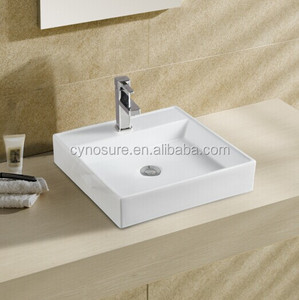 Lavabo mural en céramique vintage de style européen pour salle de bain - Product Image 4