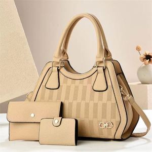Hot <b>Sale</b> Lady's Totes Casual Leather Crossbody Bags Waterproof PU Handbag Purse Set 3pcs - Product Image 6