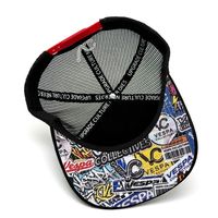 Gorras de béisbol de gamuza con borde curvo de dos tonos y logotipo bordado personalizado, gorras de camionero de malla de 5 paneles de gamuza para hombre