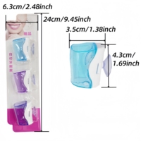 Support mural adhésif en plastique pour brosses à dents, sans perçage, organisateur de salle de bain à ventouses, gain de place, anti-poussière, vente en gros