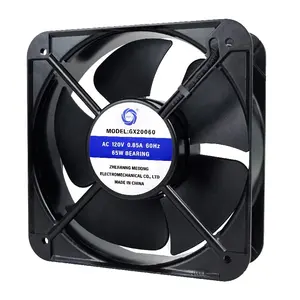 GX20060 110V-120V 3000RPM 200x200x60mm Ventiladores de flujo axial de 8 pulgadas Cojinete de bolas doble Ventilador de radiador de refrigeración de flujo de aire grande de alta velocidad