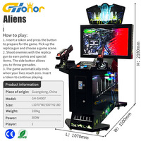 Machine de jeu d'arcade simulateur de tir d'aliens à monnayeur, très demandée pour les centres commerciaux et les parcs d'attractions