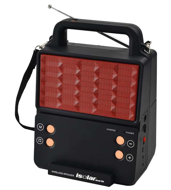Home Digital Solar Panel Battery Fm Portable Band Radio De Communicator Voiture Bt Speaker With Mobile Phone Holder