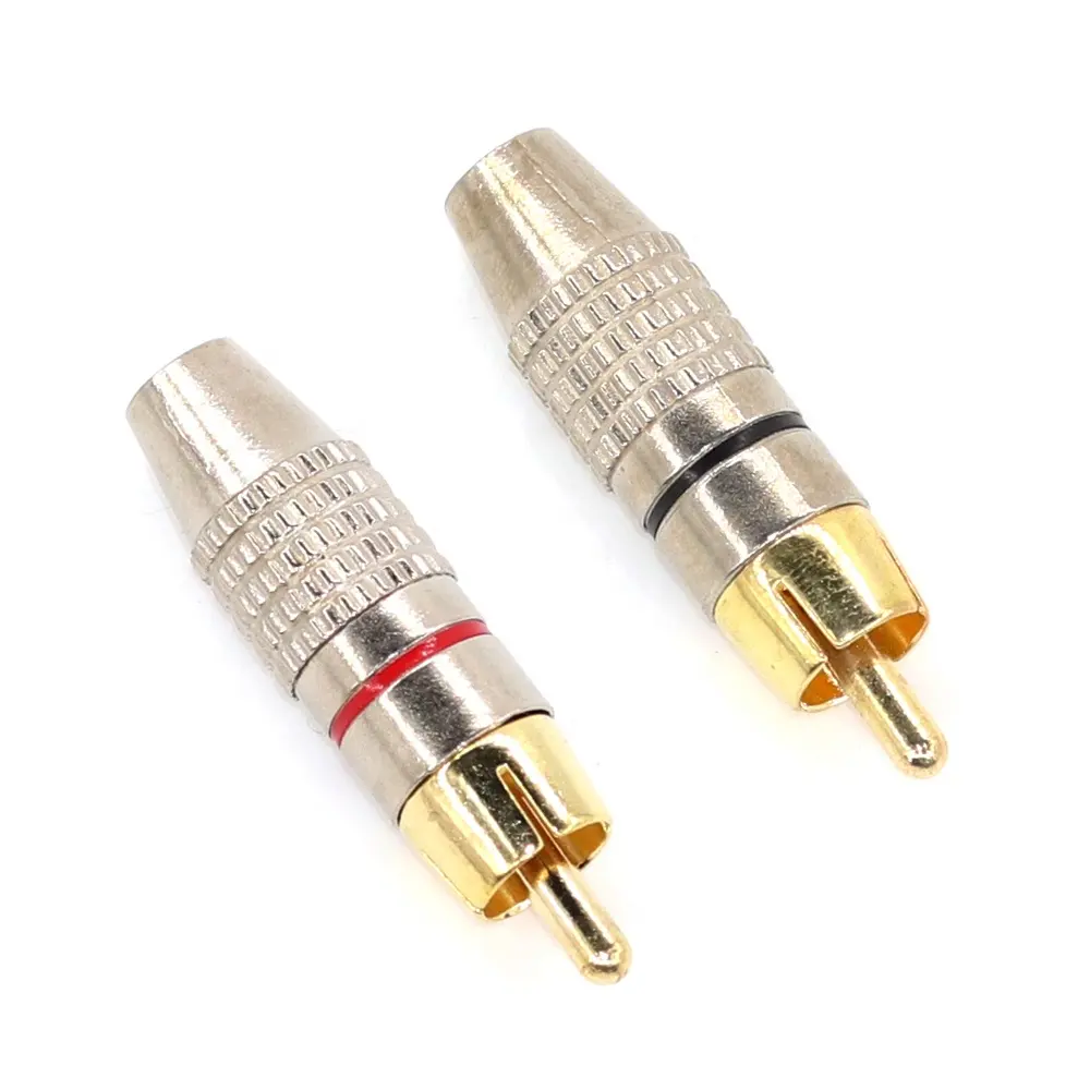 Vergoldeter Cinch-Stecker Audio-Video-Verriegelung kabel Nicht löten der Anschluss adapter Löt freies Adapter kabel