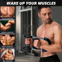 Appareil d'entraînement de la force des bras et de la poitrine à résistance réglable, portable, avec conception détachable pour avant-bras, barre de musculation pour entraînement à domicile et au bureau, Twister Trainer