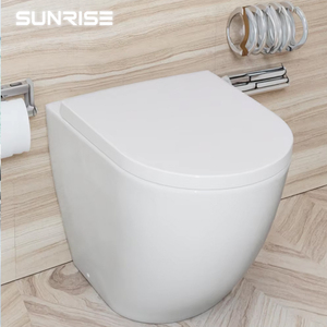 Design moderne en céramique Vaso Sanitario Logo personnalisé Réservoir dissimulé flottant sans réservoir <span class=keywords><strong>WC</strong></span> carré Salle de bain P-Trap pour lavabo - Product Image 1
