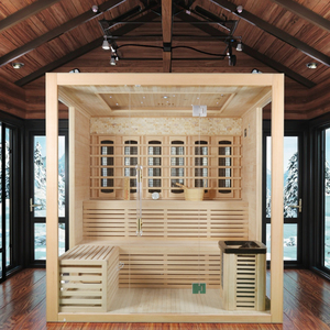 Sauna <span class=keywords><strong>di</strong></span> Lusso per 2 Persone, Cabina Personalizzata con Vapore Umido, Sauna a Infrarossi per Showroom, Dropshipping - Product Image 5