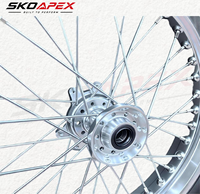 Kit de roues Supermoto en aluminium CNC argenté Sur Ron Light Bee X LBX 17 pouces 70/90-17 90/80-17 E, pièces de mise à niveau pour moto tout-terrain