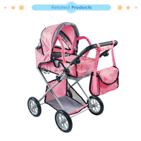 Poussette de poupée Dollri Starri, nouveau design 2022, grande poussette combinée avec berceau et sac de transport gratuit pour poupée de 5 ans